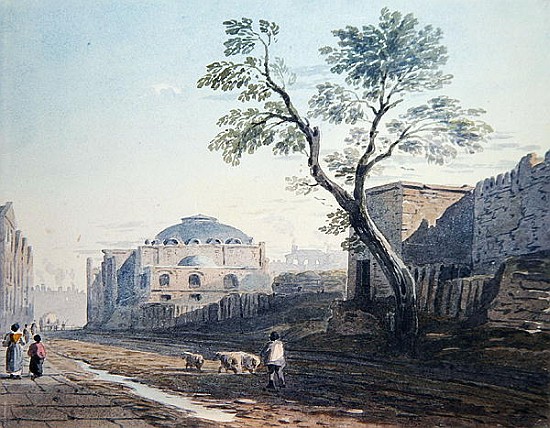 Scotch Church and the remains of London Wall à John Varley