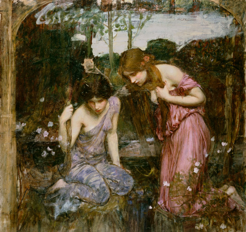 Nymphs finding the head of Orpheus à John William Waterhouse