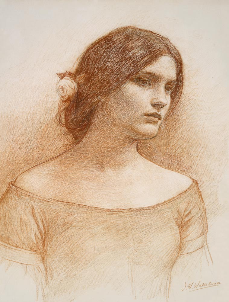 Study for 'The Lady Clare' à John William Waterhouse