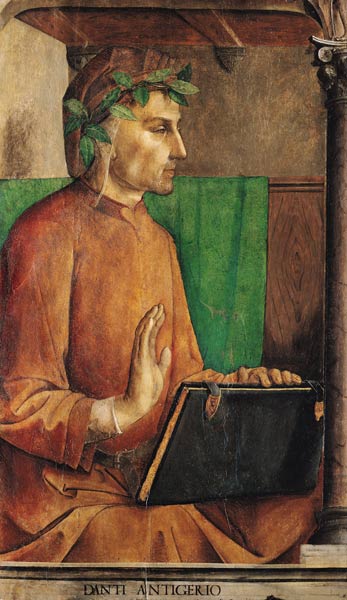 Portrait of Dante Alighieri (1265-1321) - Joos van Gent en reproduction  imprimée ou copie peinte à l\'huile sur toile