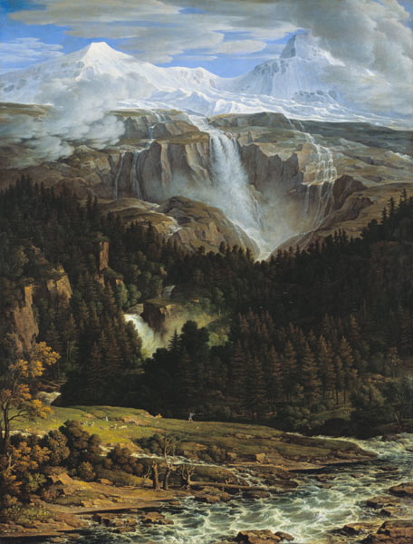 Schmadribachfall dans la vallée de puits bruyante à Joseph Anton Koch