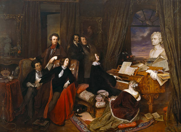 Liszt au piano à Joseph Danhauser