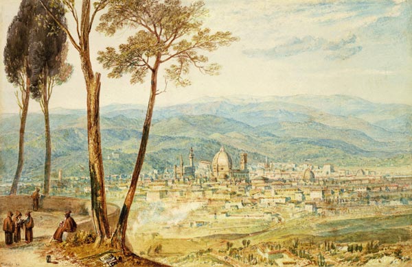 Florence from the road to Fiesole à William Turner