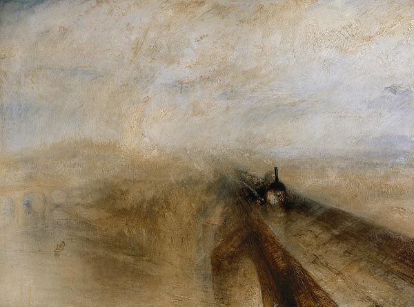 Rain Steam and Speed, The Great Western Railway, painted before 1844 à William Turner