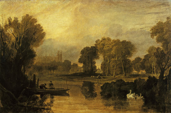 Eton College from the River, or The Thames at Eton à William Turner