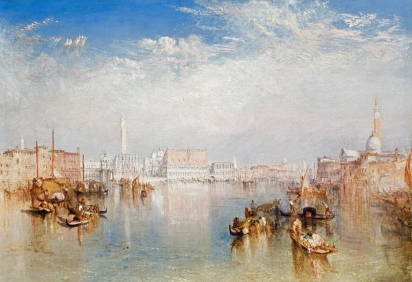 View of Venice: The Ducal Palace, Dogana and Part of San Giorgio à William Turner