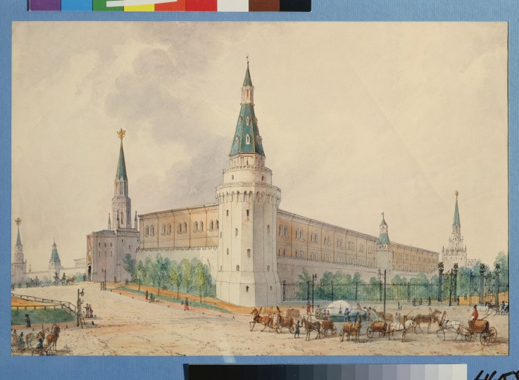 The Resurrection Square and the Alexander Garden in Moscow à Joseph Vivien