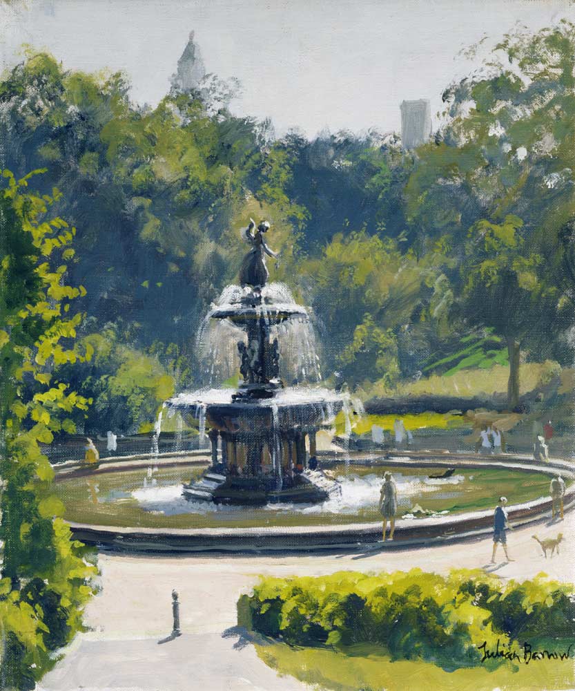 The Bethesda Fountain, Central Park, 1996 (oil on canvas)  à Julian  Barrow