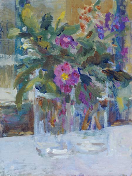 March Flowers (oil on canvas)  à Karen  Armitage