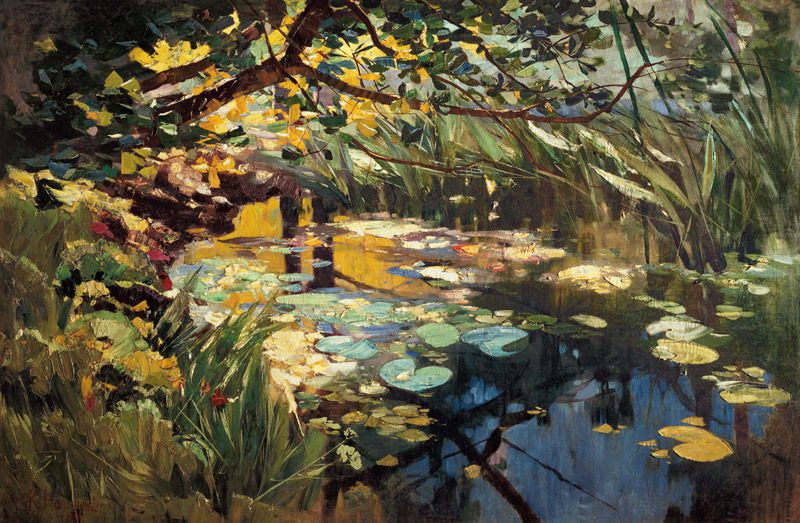 Pond in the march à Karl Hagemeister