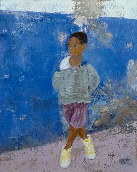 New Trainers, Havana, Cuba (oil on canvas)  à Kate  Yates