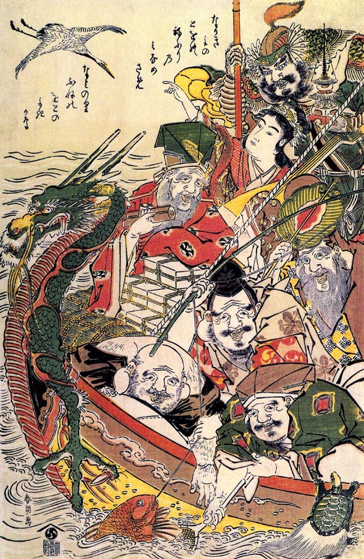 Seven Gods of Good Fortune à Katsushika Hokusai