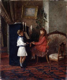 Children at the piano