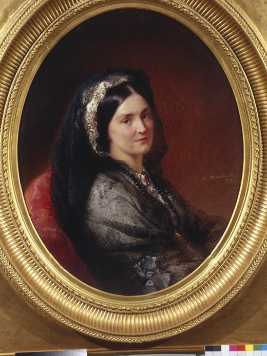Portrait of Countess Natalia Pavlovna Stroganova (1796-1872) à Konstantin Jegorowitsch Makowski