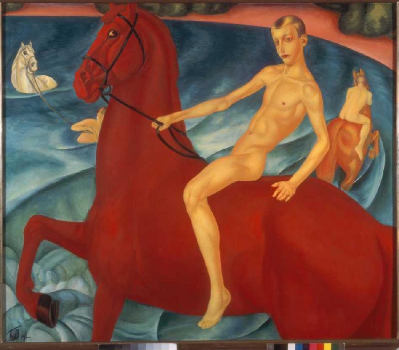 Auf dem roten Pferd zum Bade à Kosjma Ssergej. Petroff-Wodkin