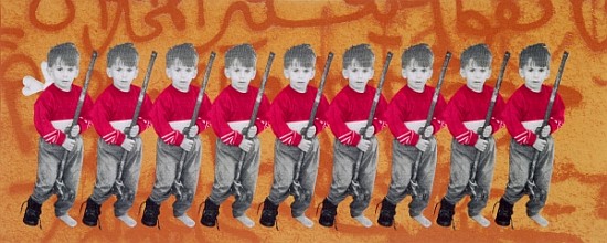 Children of War, children of peace, 1996 (silkscreen on canvas) (see also 279271)  à Laila  Shawa