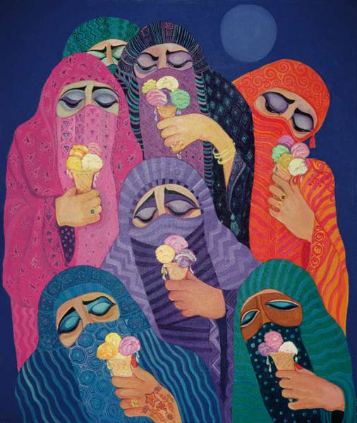 The Impossible Dream, 1989 (acrylic on canvas)  à Laila  Shawa