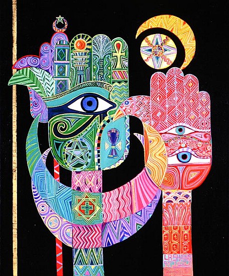 Symbols, 1992 (acrylic on canvas)  à Laila  Shawa