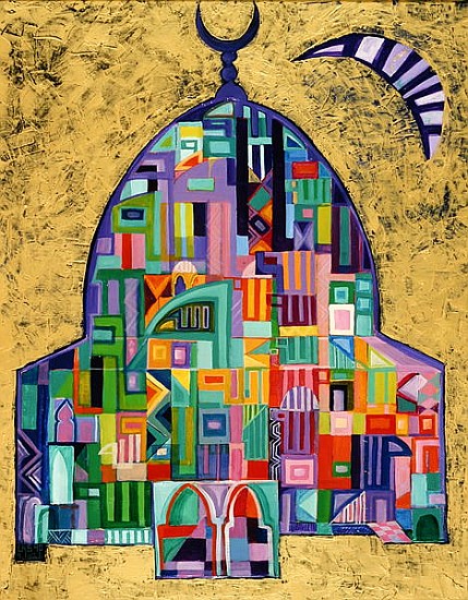 The House of God II, 1993-94 (acrylic on canvas)  à Laila  Shawa