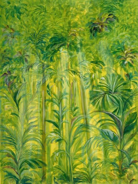 Forêt tropicale, Malaisie, 1990 (peinture sur toile)  1990