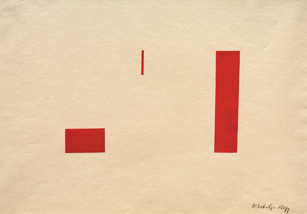 Ohne Titel (Rote Collage / Rotes Klebeild) à László Moholy-Nagy