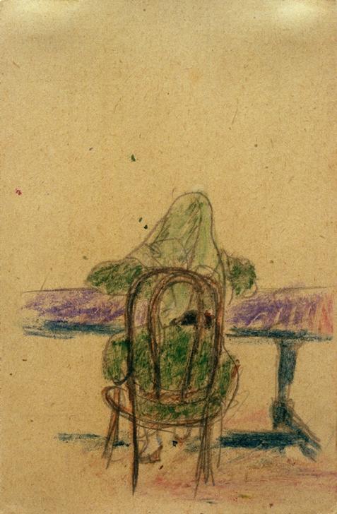 Ohne Titel (Mädchen am Tisch sitzend, von hinten)  à László Moholy-Nagy