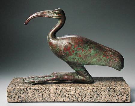 Recumbent ibis à Late Period Egyptian