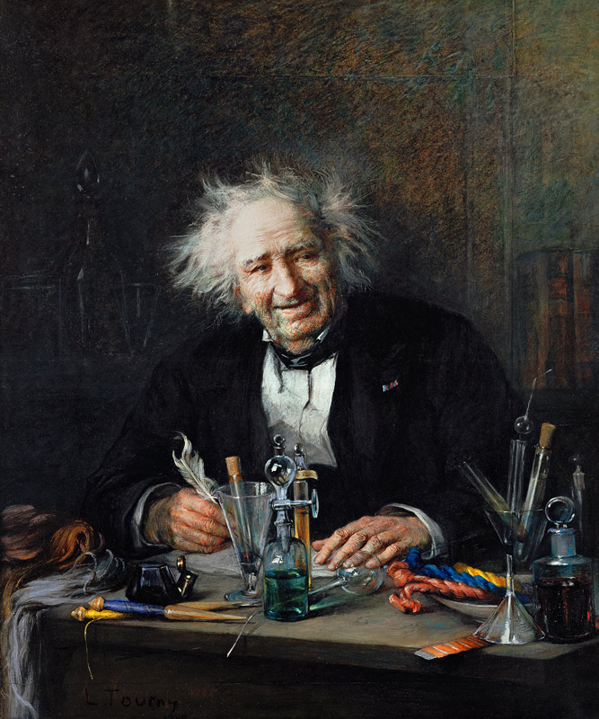 Portrait of Michel-Eugene Chevreul (1786-1889) à Leon Auguste Tourny