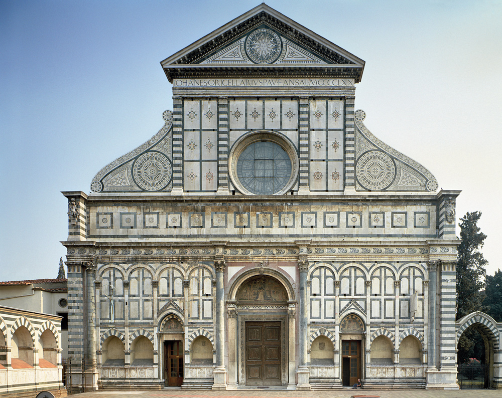 Façade de Santa Maria Novella  à Leon Battista Alberti