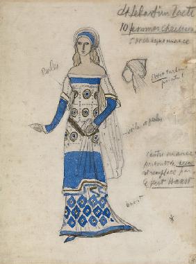 Costume design for the play "The Martyrdom of St. Sebastian" by Gabriele D'Annuzio