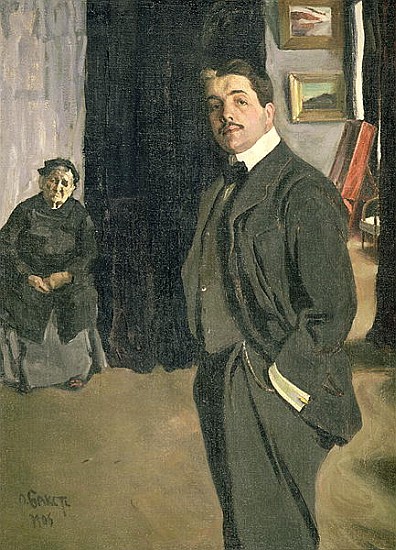 Portrait of Sergei Pavlovich Diaghilev (1872-1929) with his Nurse à Leon Nikolajewitsch Bakst