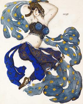 Odalisque. Costume design for the ballet Sheherazade by N. Rimsky-Korsakov