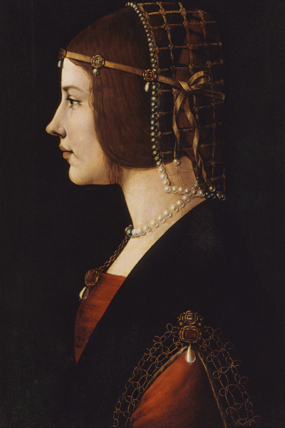 Portrait de Beatrice d'Este à Léonard de Vinci