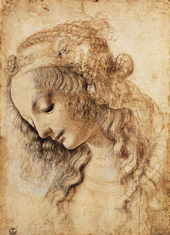 Tête de femme à Léonard de Vinci