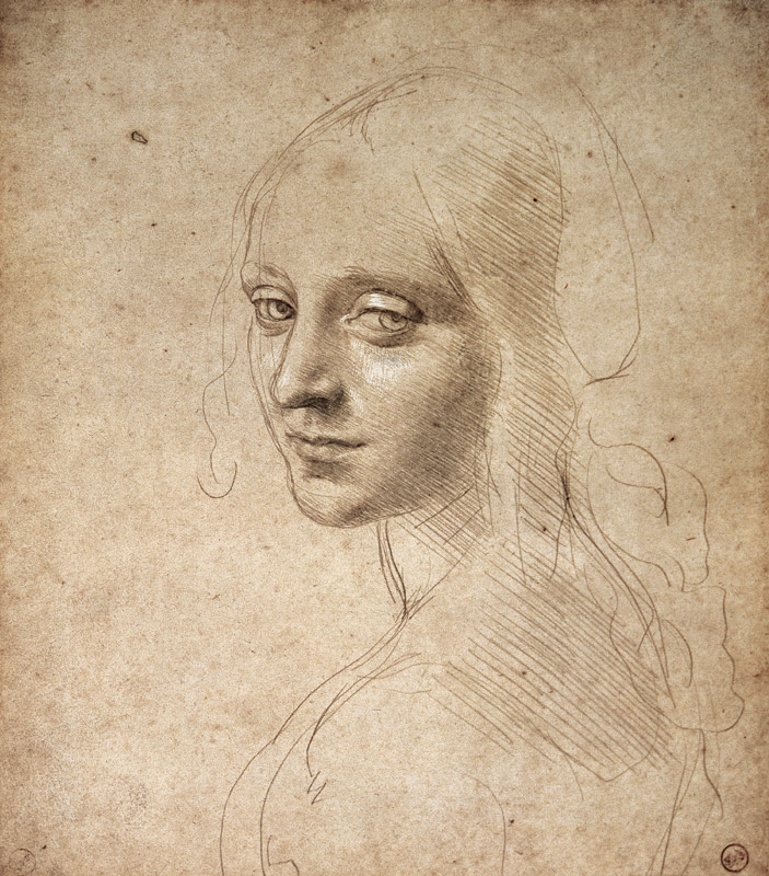 tête de femme à Léonard de Vinci