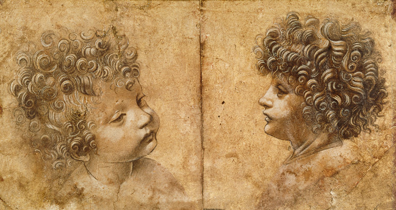 Study of a child's head à Léonard de Vinci
