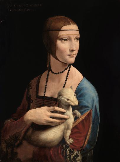 Dame avec l'hermine (Cecelia Gallerani) um 1490