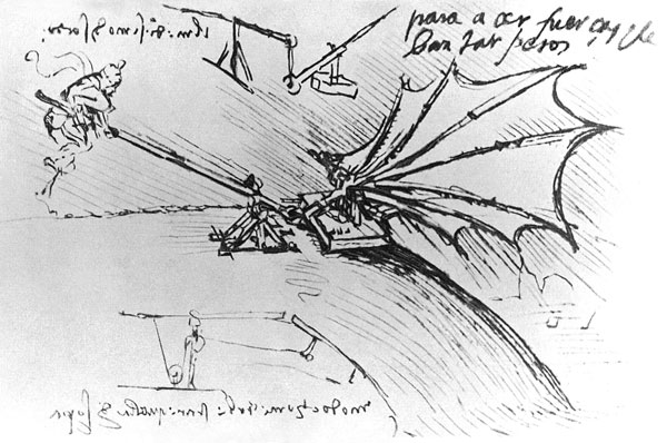 Versuch zur Feststellung des Luftauftriebs à Léonard de Vinci