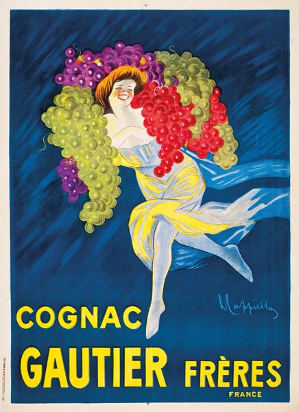 An advertising poster for Gautier Freres cognac à Leonetto Cappiello