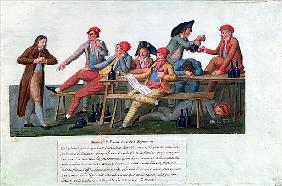 Prison Tribunal of 2 & 3 September, 1792 (gouache on card)