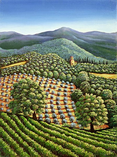 Tuscan landscape, 1990  à Liz  Wright