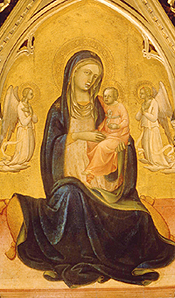 Maria mit dem Kind und Engeln (Madonna der Demut) à Lorenzo di Monaco