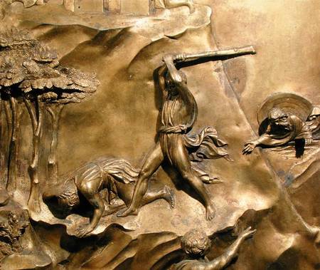 The Story of Cain and Abel, detail of the Killing of Abel, original panel from the East Doors of the à Lorenzo  Ghiberti