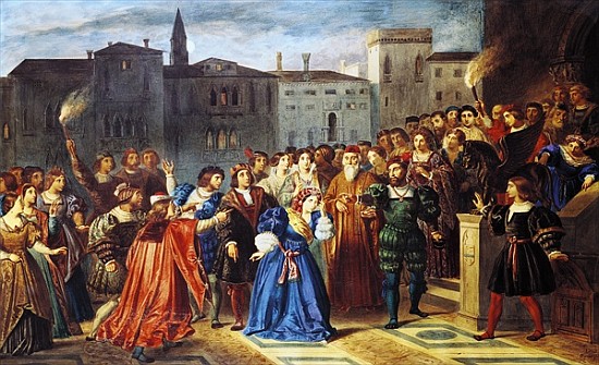 Scene of Confrontation, from ''Lucretia Borgia'' by Victor Hugo à Louis Boulanger