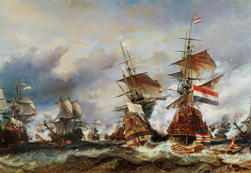 The Battle of Texel à Louis Gabriel Eugène Isabey