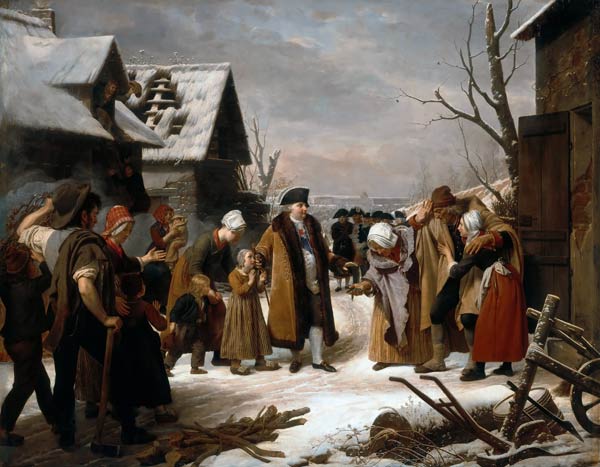 Louis XVI Distributing Alms to the Poor of Versailles during the Winter of 1788 à Louis Hersent
