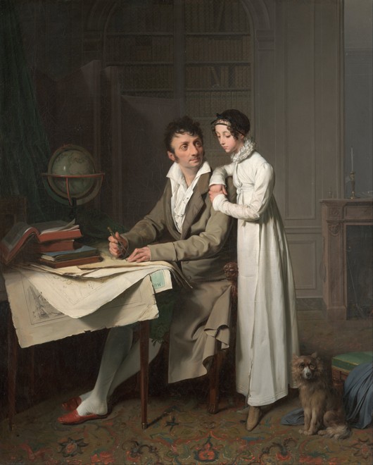 The Geography Lesson (Portrait of Monsieur Gaudry and His Daughter) à Louis-Léopold Boilly