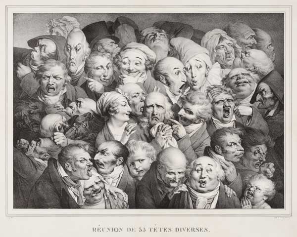 Group of Thirty-Five Heads à Louis-Léopold Boilly