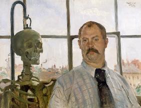auto-portrait avec squelette