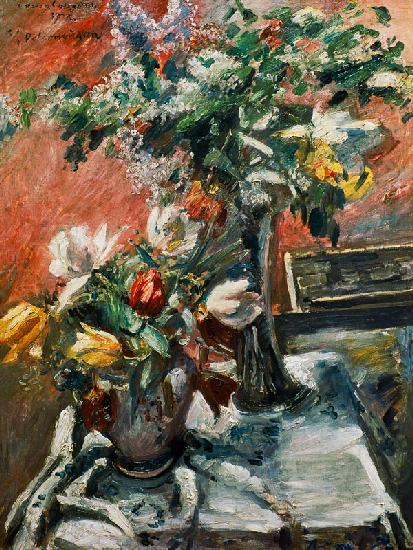 Nature morte de fleurs, lilas et tulipes